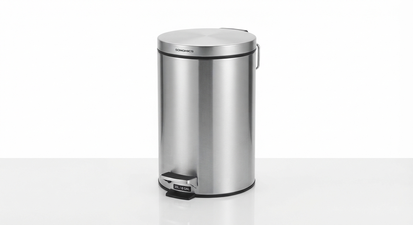 Papelera de Cocina SONGMICS 30L con Pedal y Cierre Suave