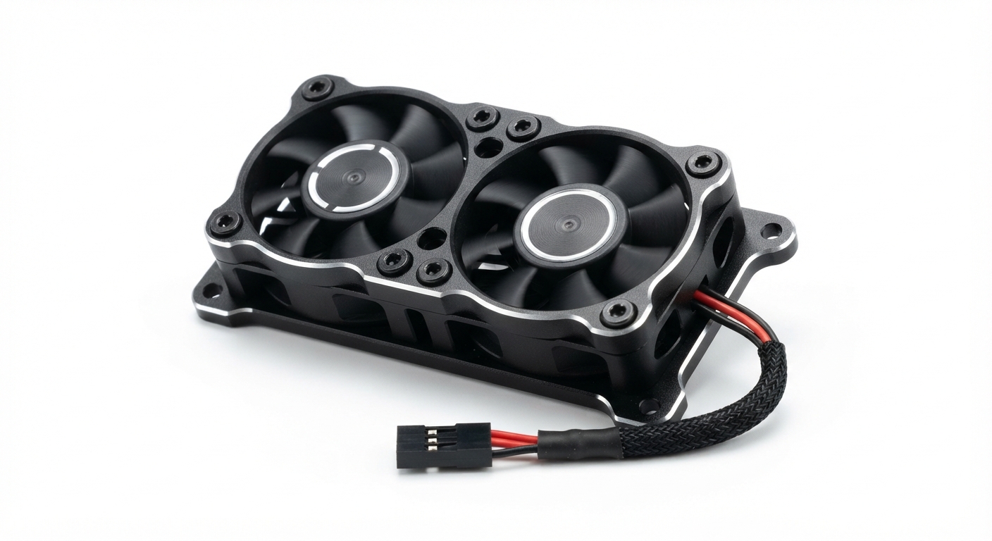 Ventiladores Refrigeración Dual Alta Velocidad para Coche RC 1/10