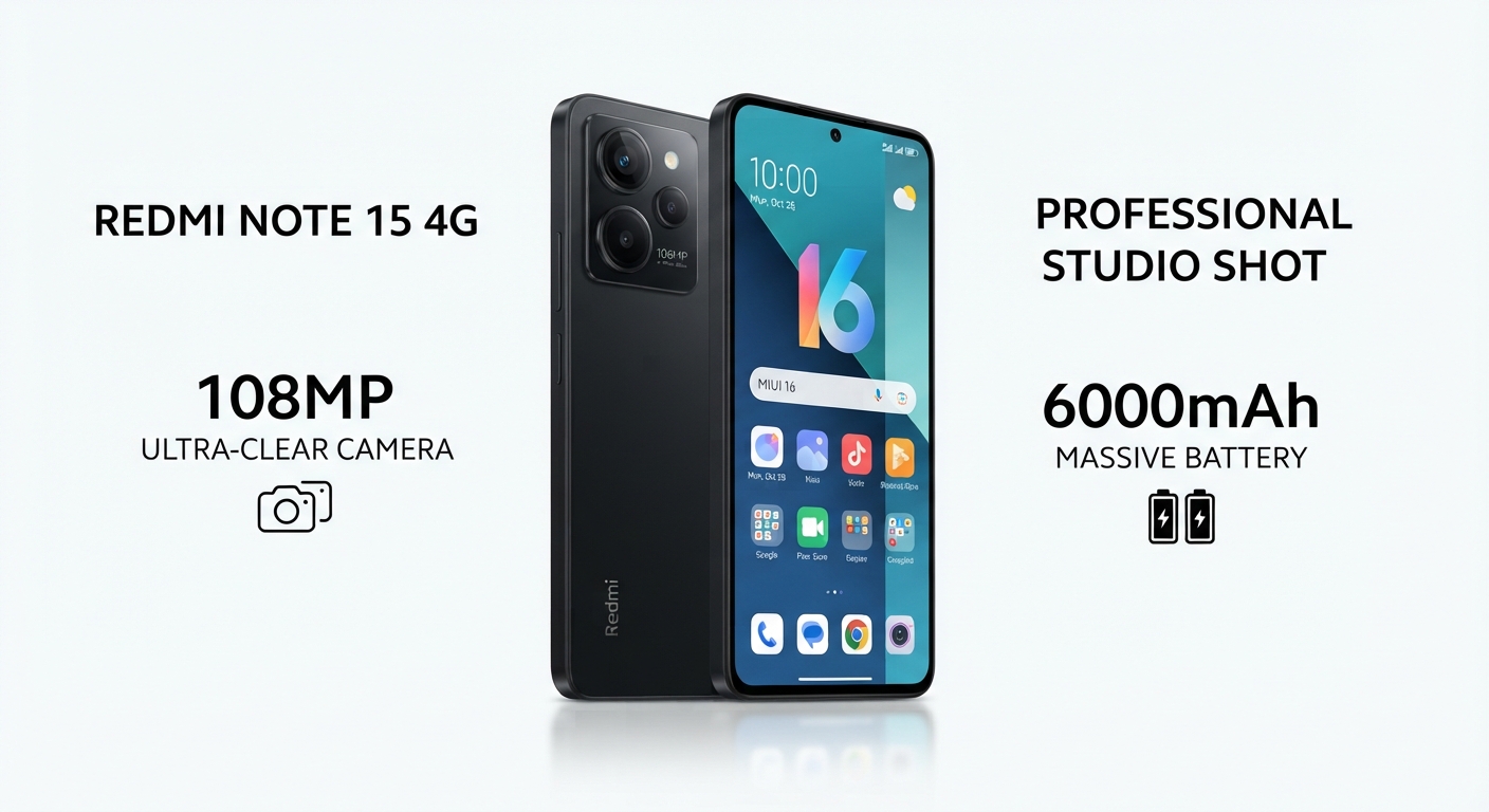 Xiaomi Redmi Note 15 4G: Potente Cámara 108MP y Gran Batería 6000mAh