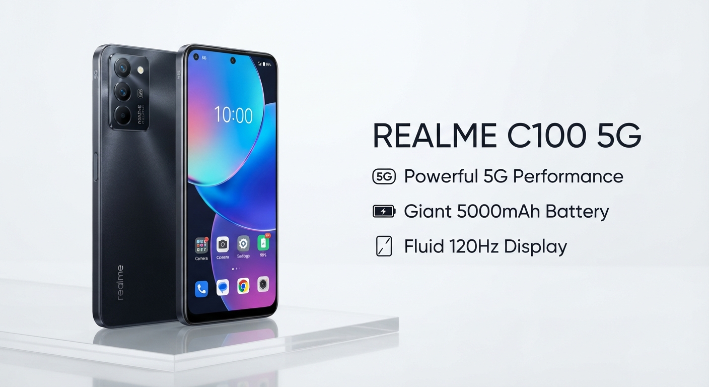 Realme C100 5G: Potente Móvil con Batería Gigante y Pantalla Fluida