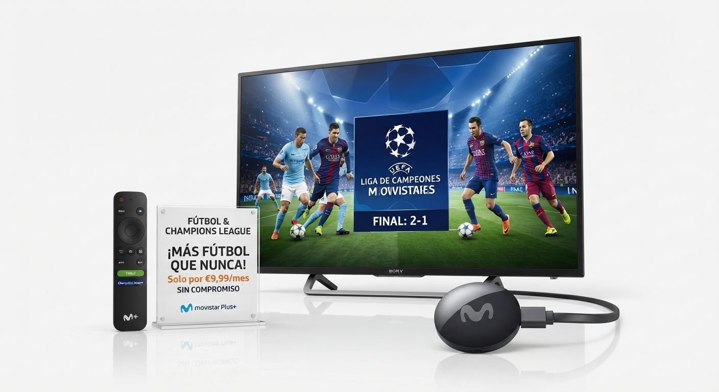 Movistar Plus: Fútbol y Champions League por solo 9,99€/mes sin permanencia