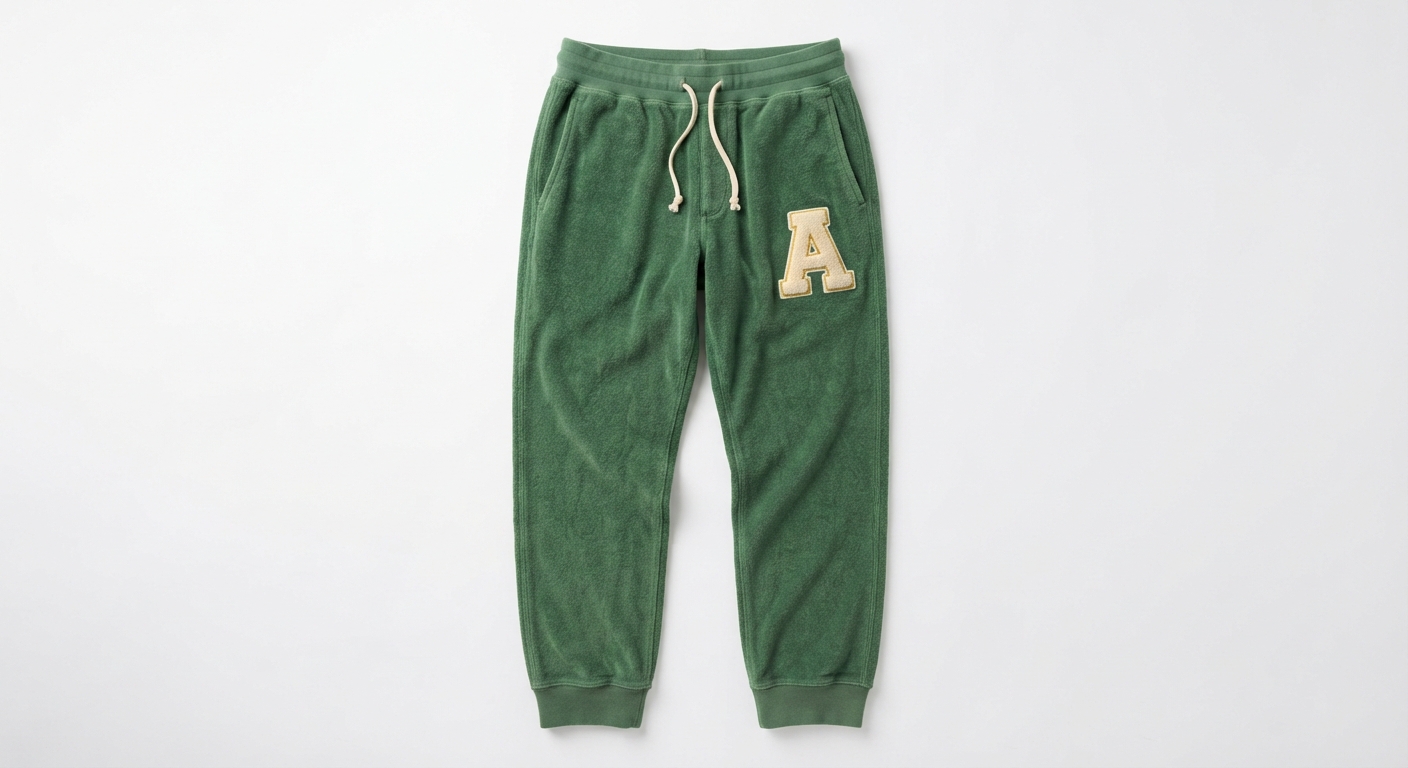 Pantalones Deportivos Felpa Estilo Vintage con Detalles de Letras