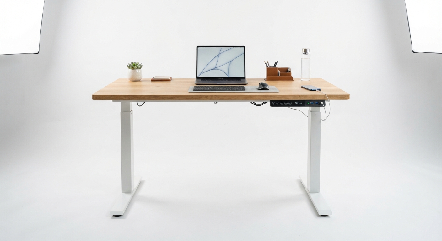 Escritorio Devoko Ajustable en Altura con USB (120x60 cm)
