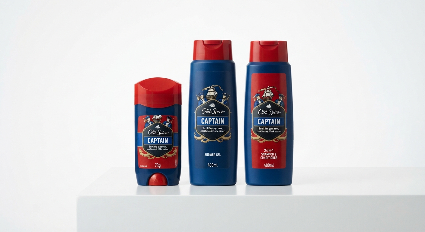 Pack Old Spice Captain: Desodorante Barra 2x50ml + Gel y Champú 2x400ml