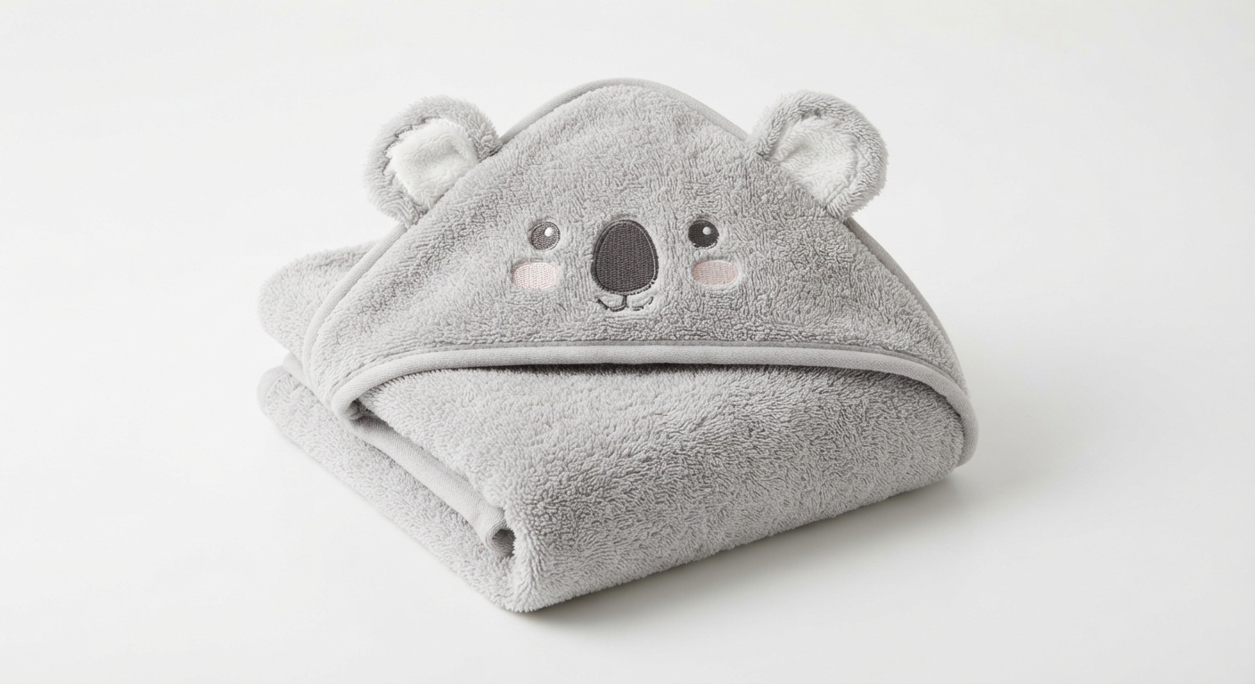 Aolso Toalla de Baño con Capucha para Bebé (Koala Gris)