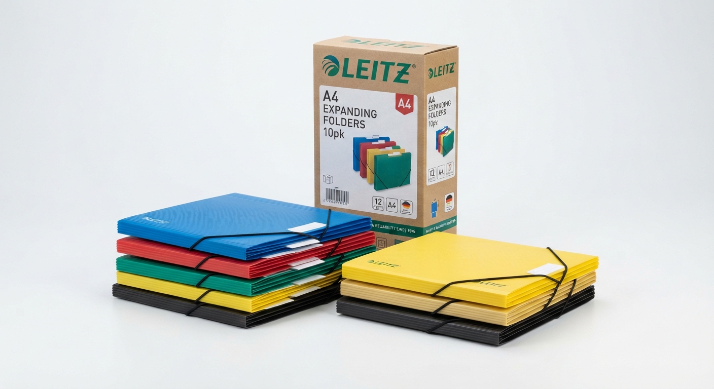 Leitz Juego de 10 Fundas Porta Documentos A4 Expansibles para 200 Folios