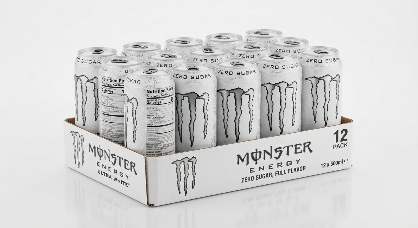 Pack Monster Ultra White 500ml x 12 Unidades - Energía Sin Azúcar