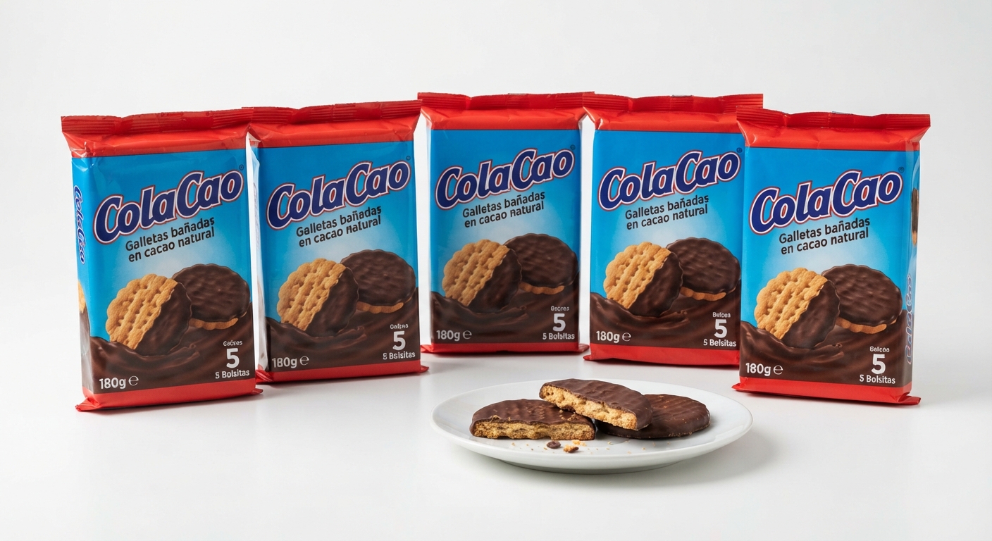 ColaCao Galletas Bañadas en Cacao Natural 5 Packs 157g