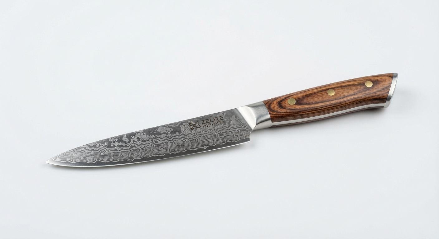 Cuchillo de Pelar Damasco XINZUO 3.5" Mango Palosanto
