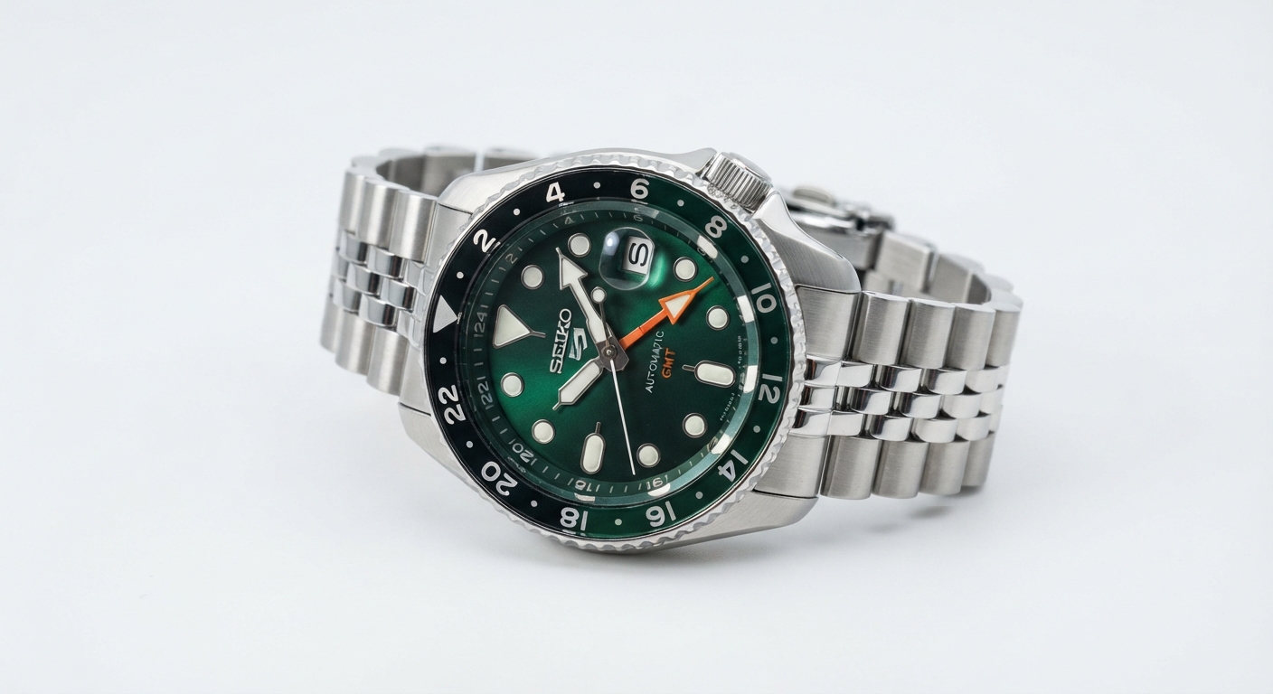 Reloj Seiko 5 Sports GMT Automático Esfera Verde