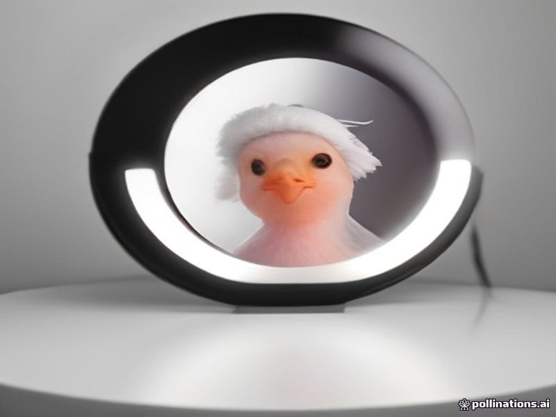Espejo de Maquillaje Flamingueo con Luz LED y Cargador Inalámbrico