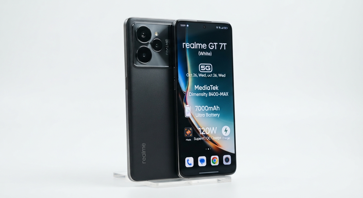 realme GT 7T Smartphone 5G MediaTek 8400-MAX 7000mAh 120W Carga Rápida 6.8'' 120Hz NFC EU