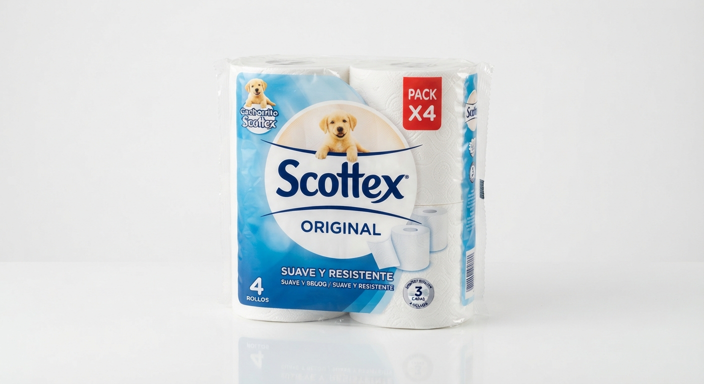 Pack Ahorro 96 Rollos Papel Higiénico Scottex Original Doble Capa