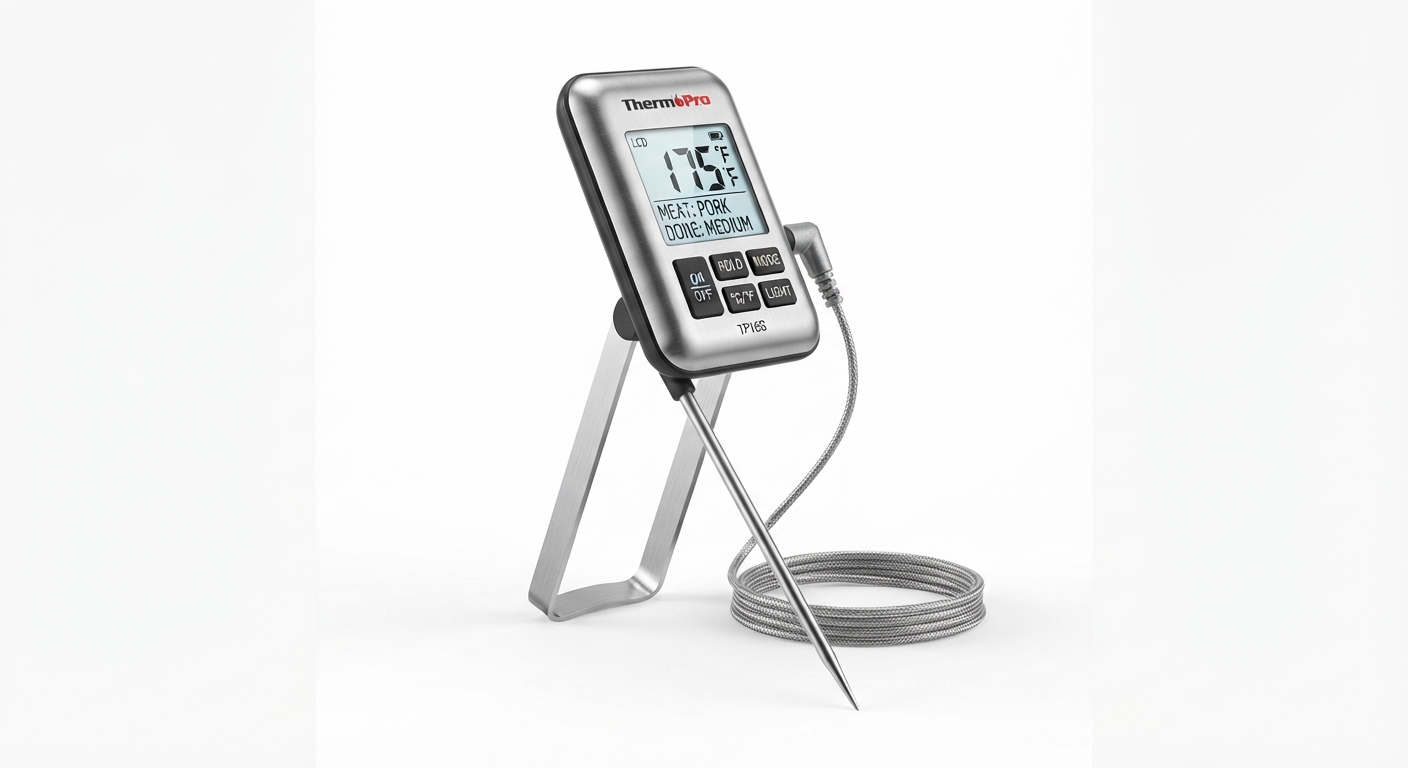 Sonda de Carne Digital Inoxidable para Barbacoa IBBQ-4BW