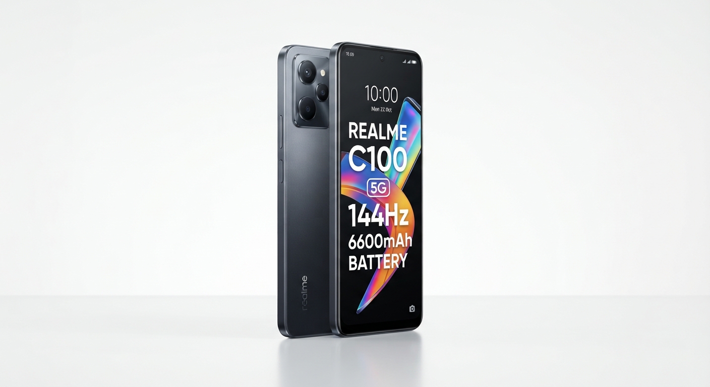 Realme C100 Smartphone 5G con Pantalla 144Hz y Batería 6600mAh
