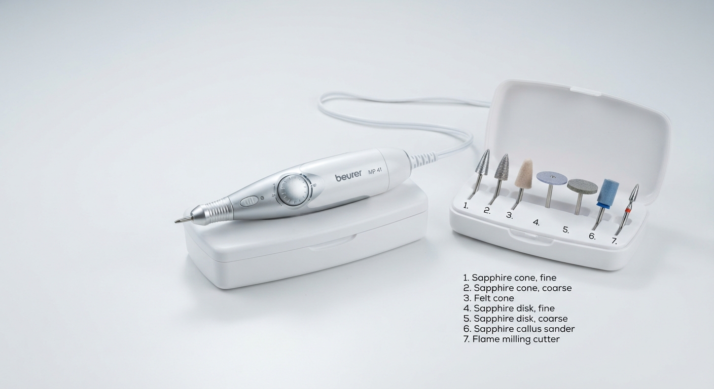 Beurer MP 41 Set de Manicura y Pedicura Profesional con 7 Accesorios