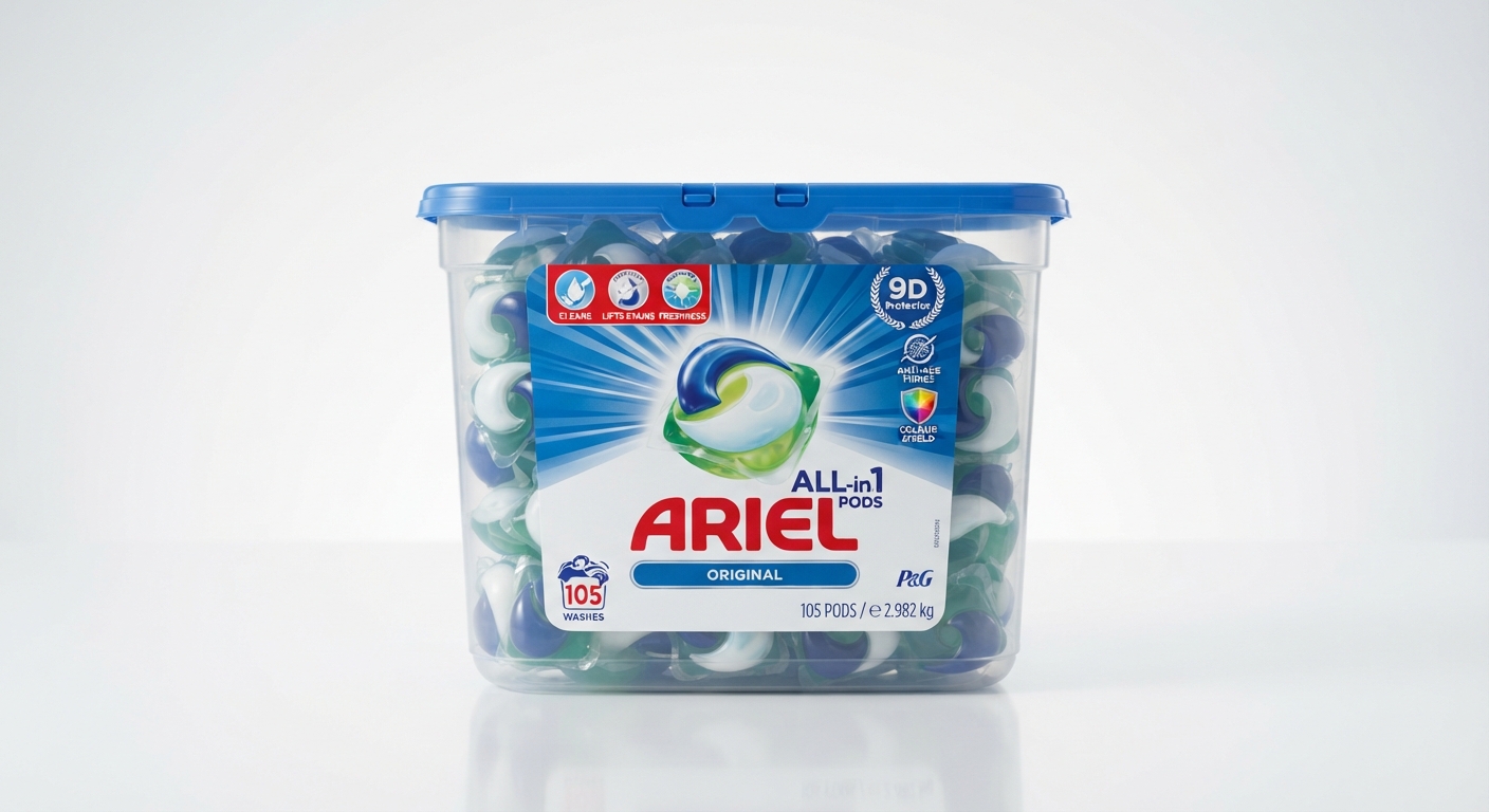 Pack 105 Cápsulas Ariel Todo En 1 PODS Detergente para Ropa
