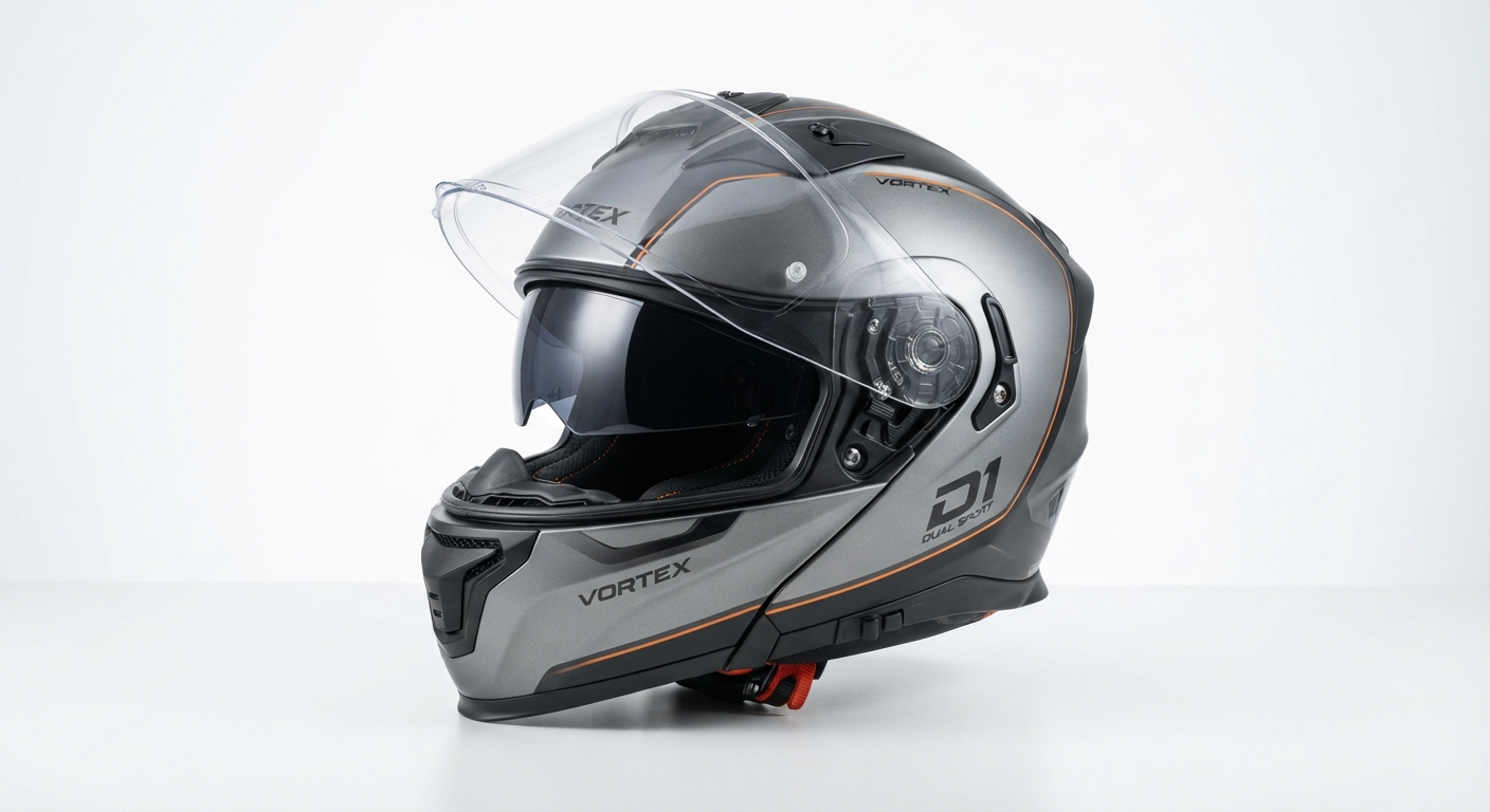 Casco de Moto Personalizado con Doble Lente Abatible