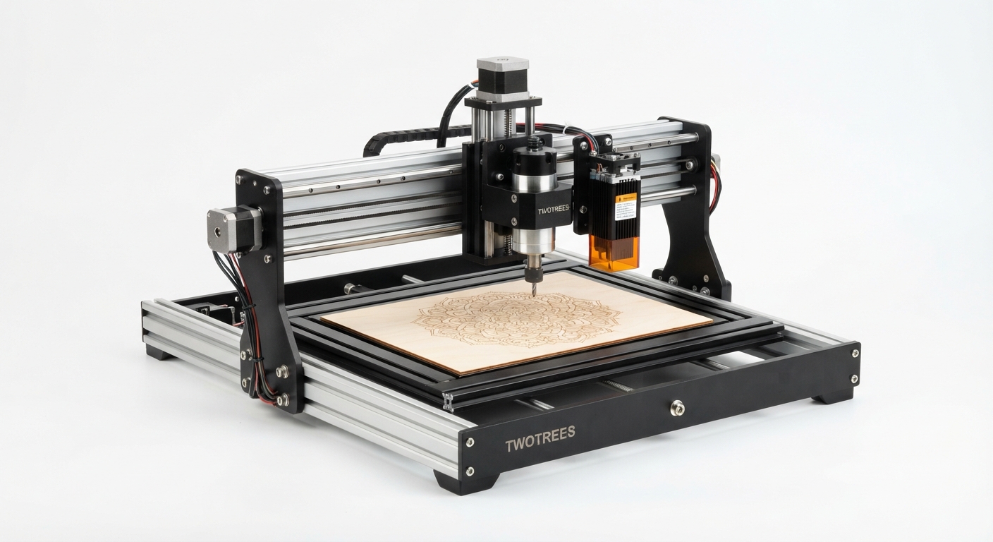 Máquina CNC Grabado Láser 2 en 1 TWOTREES TTC450 para Carpintería