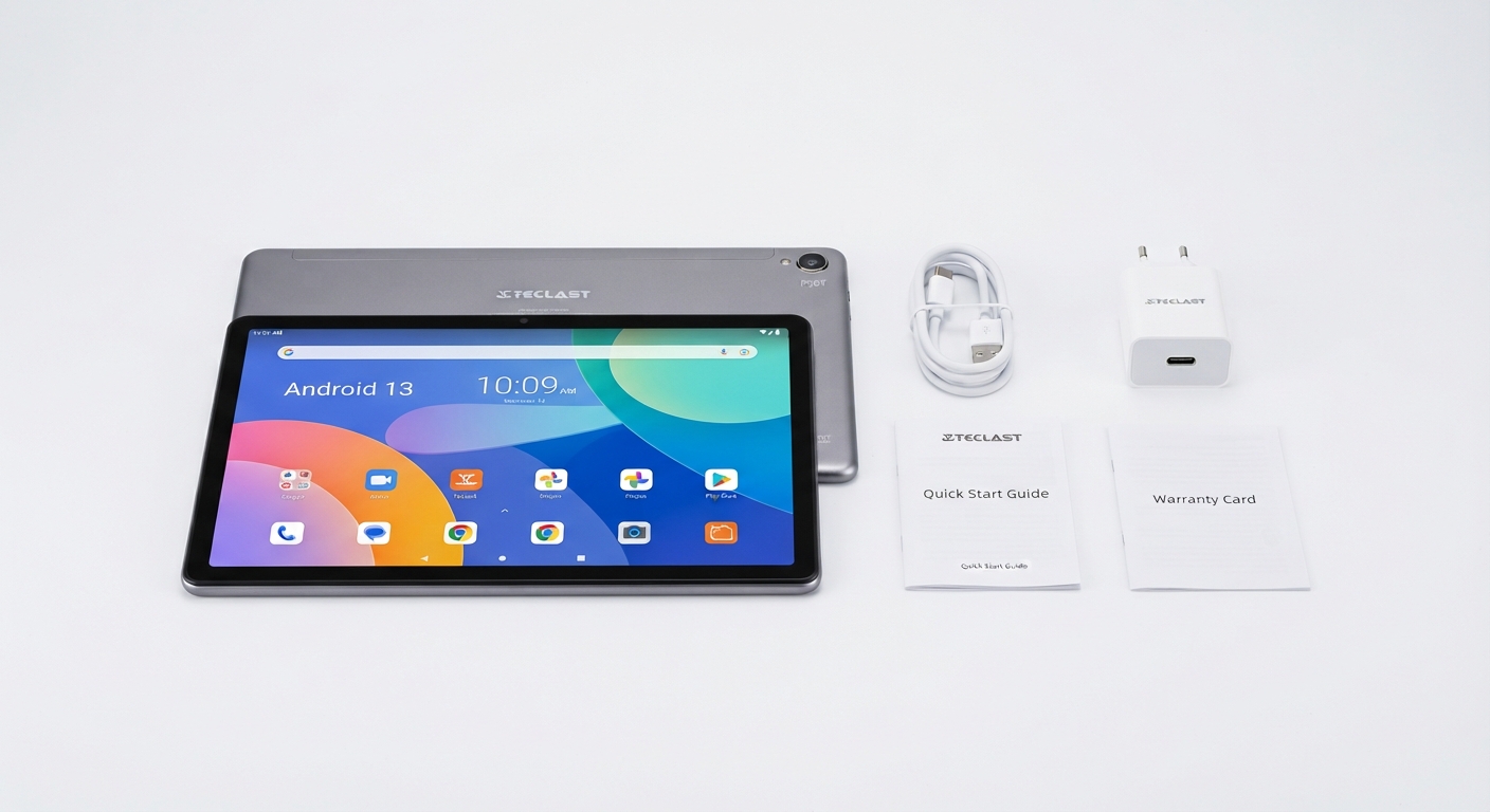 Tablet Teclast P30T Set 10.1" Android 16 Gemini AI, 16GB RAM, 128GB ROM, con Accesorios