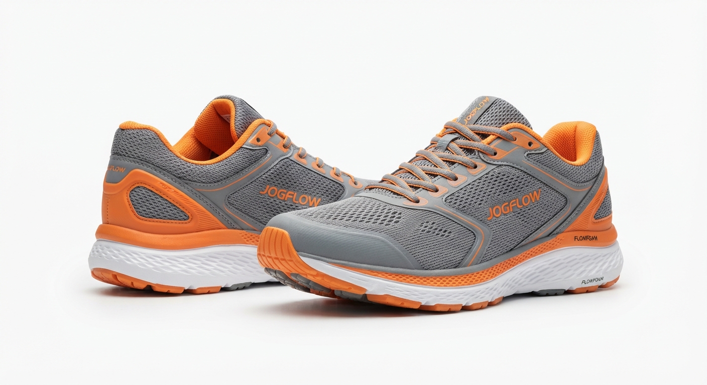 Zapatillas de Running Hombre Jogflow 100.1 Gris Naranja Decathlon
