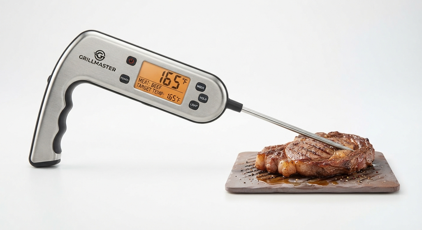 Sonda de Carne Digital Acero Inoxidable para Barbacoa IBBQ-4BW