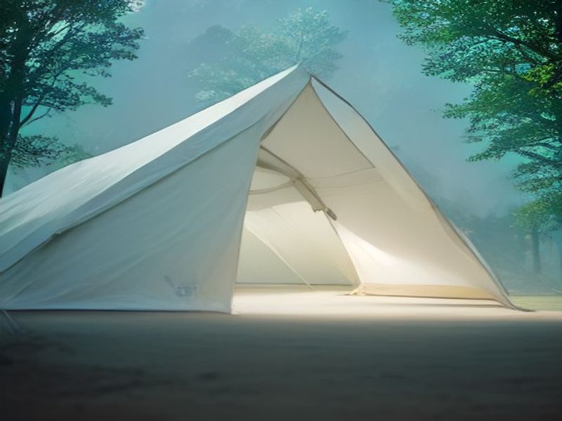 Carpa de Camping Impermeable para 3-4 Personas con Toldo y Protección UV