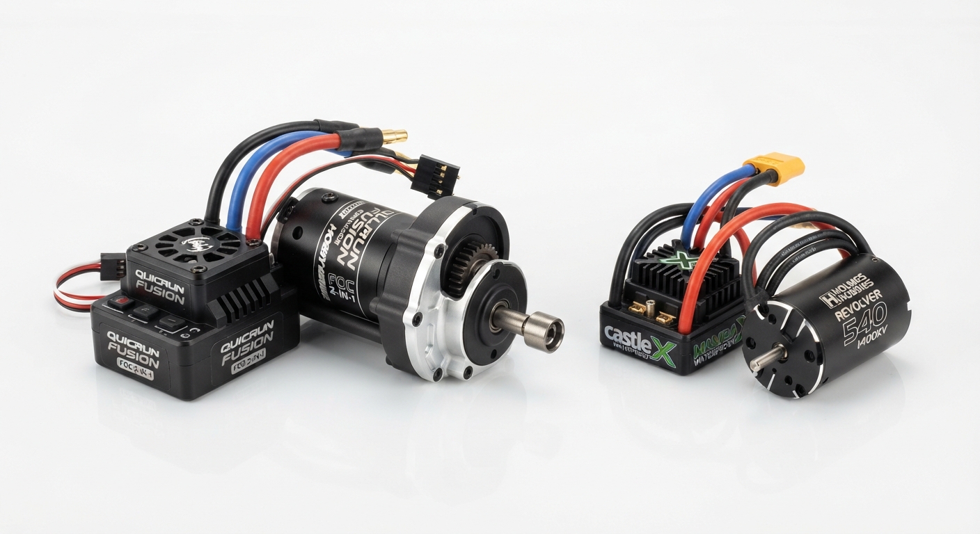 Motor sin Escobillas 2204 2400KV con Transmisión y ESC 30A para RC Crawler SCX24