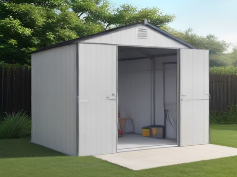 Cobertizo de Jardín Outsunny 1.09 m² - Caseta Metálica Gris Claro