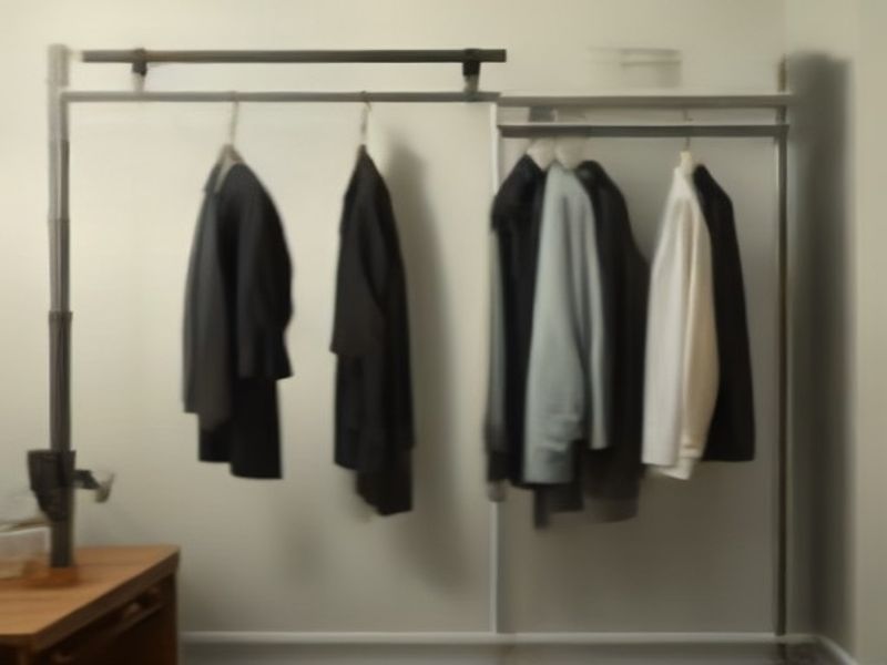 Perchero Colgante Ajustable Metálico para Ropa - Organización Duradera