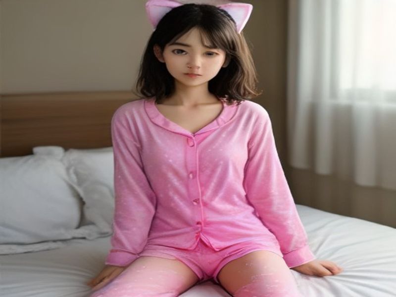 Pijama Corto de Algodón para Mujer Uniexcosm - Estampado Gatos y Lunares