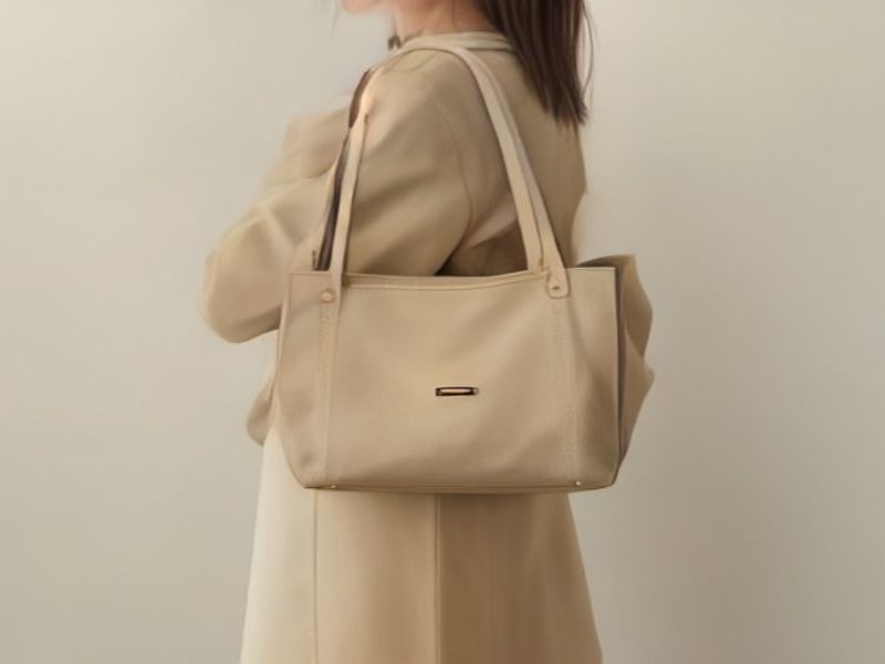 Bolso Tote Tommy Hilfiger Th Modern Mini Tote AW0AW18617 Mujer Lona Safari Caqui