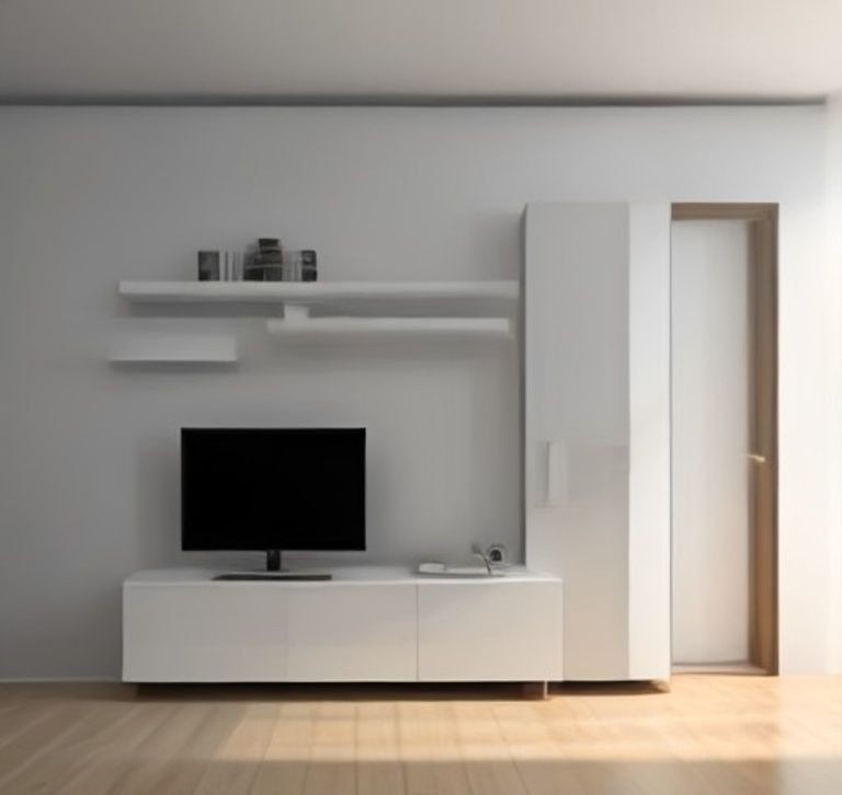 Mueble de Salón HOMCOM para TV con Estante de Pared