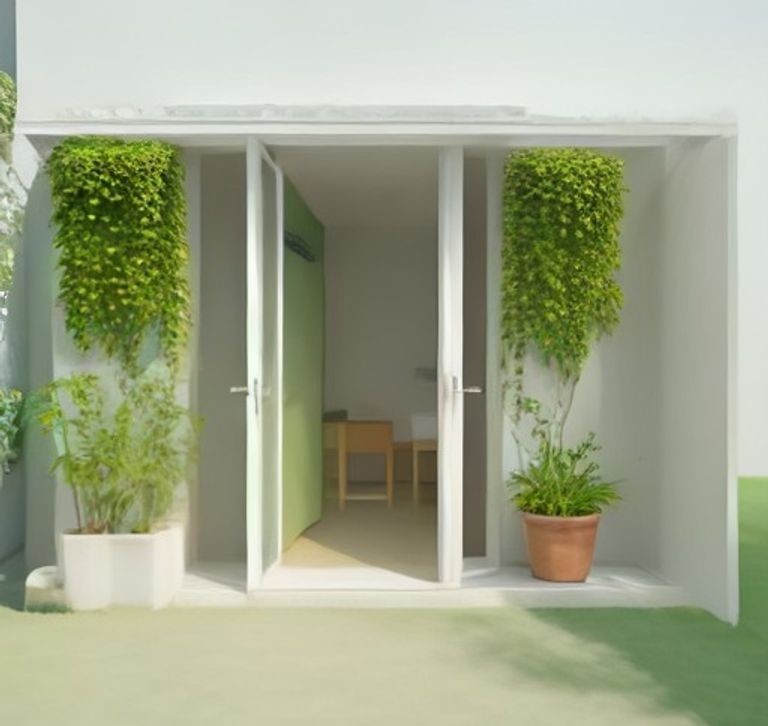 Outsunny Caseta de Jardín Metálica 3,6 m² Verde con Puertas Correderas y Ventilación