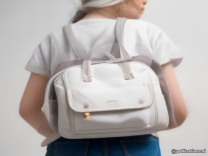 Mochila Pequeña Desigual Efecto Piel con Solapa y Detalles Metálicos
