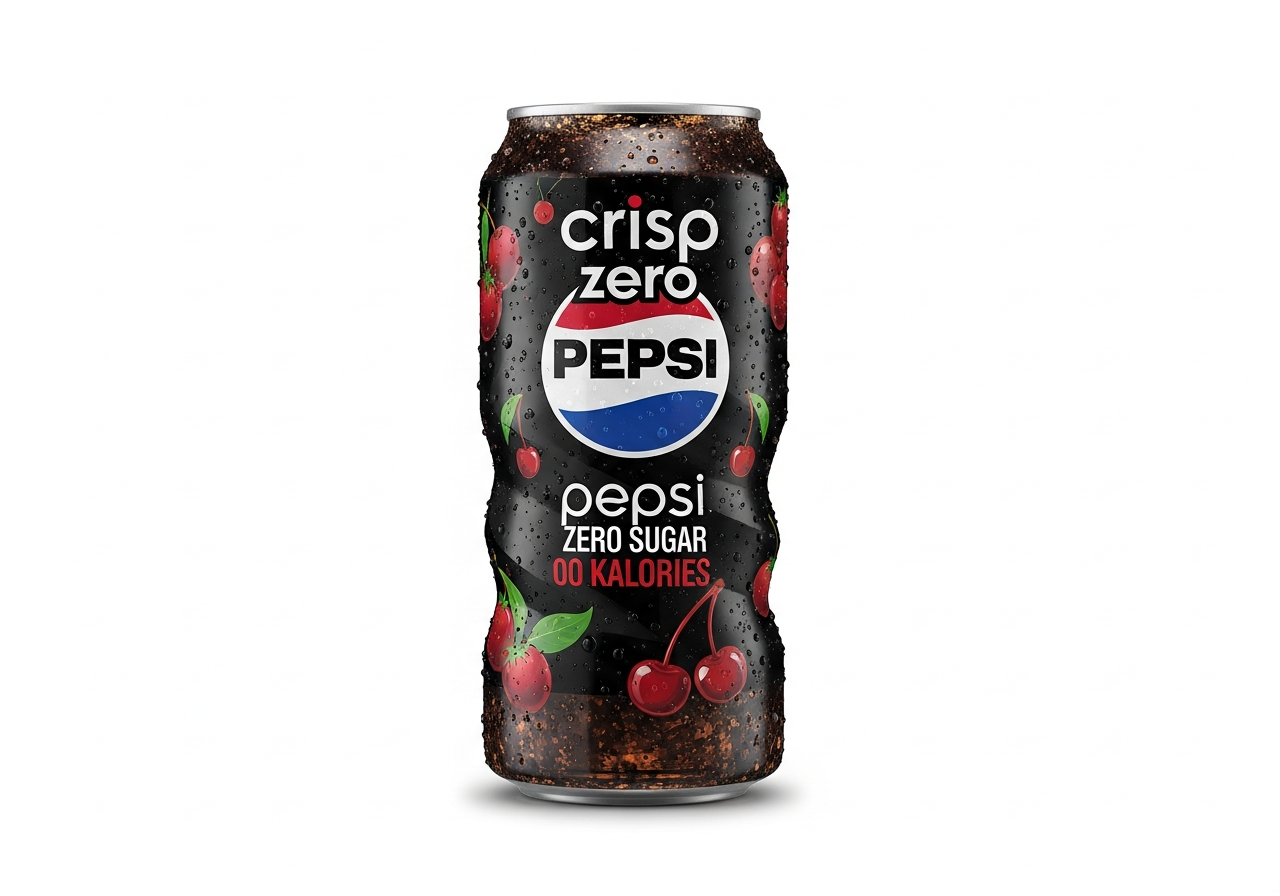 Pepsi Zero Cherry Refresco de cola con cero azúcar y cero calorías