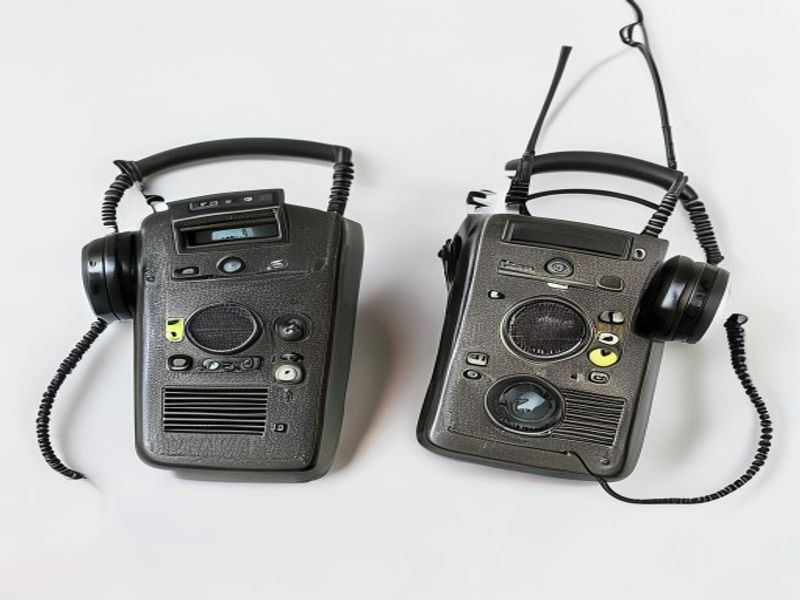 2 uds Walkie Talkie con auriculares Radio FM