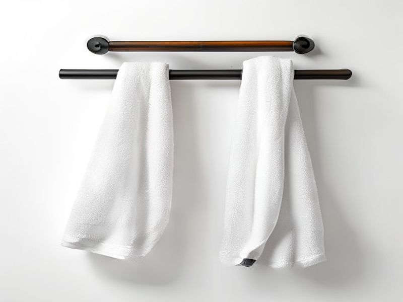Jinminamz Toallero de Pared 3 Brazos Giratorios Sin Taladro