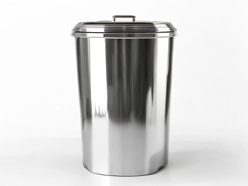 Papelera Triple de Cocina 3x8l Acero Inoxidable Plata y Negro