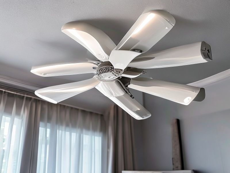 Mimotec Ventilador de Techo LED-COLOR Blanco&Cristal Motor DC 106cm