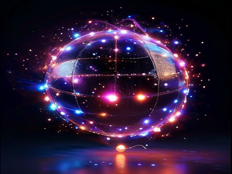 Bola voladora mágica con luces LED