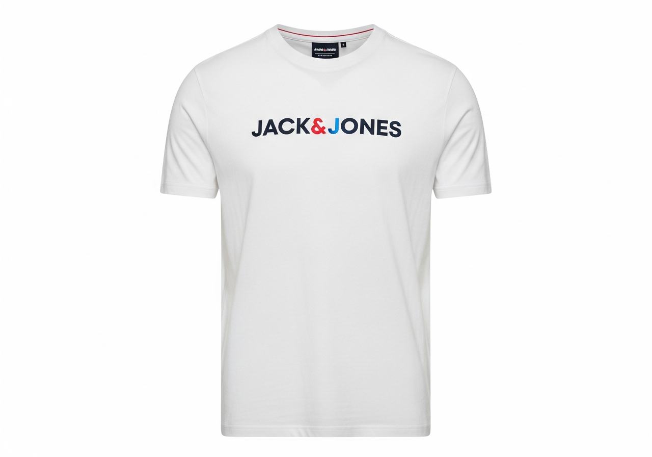 Jack & Jones Hombre camiseta de algodón Logo CLASSICS estampado