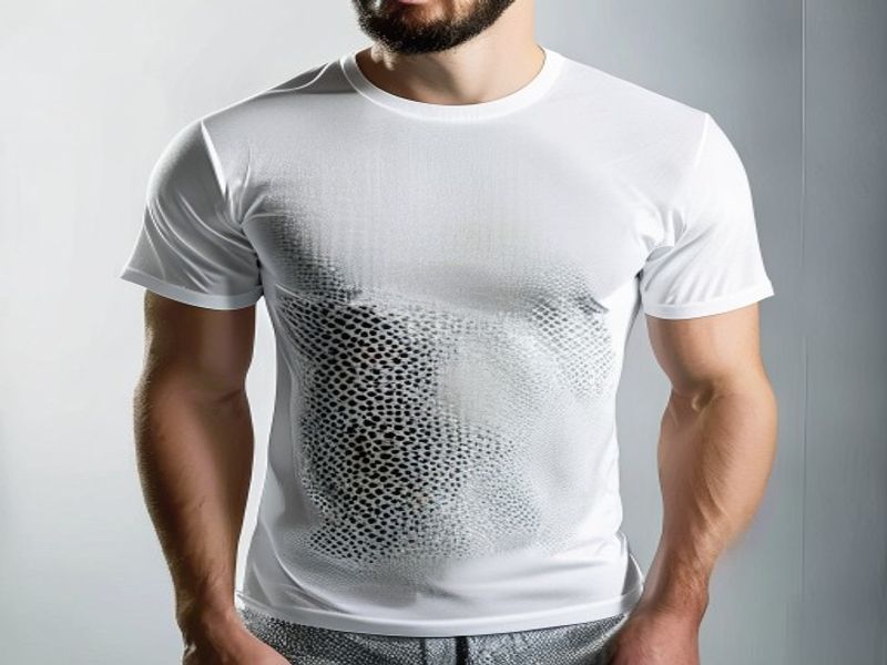 Camiseta de seda de hielo de malla para hombre