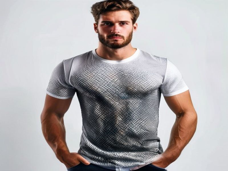 Camiseta Malla Seda Hombre