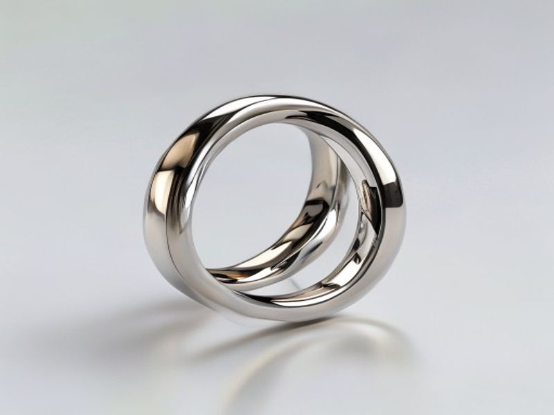 Anillos luminosos de acero de titanio para parejas