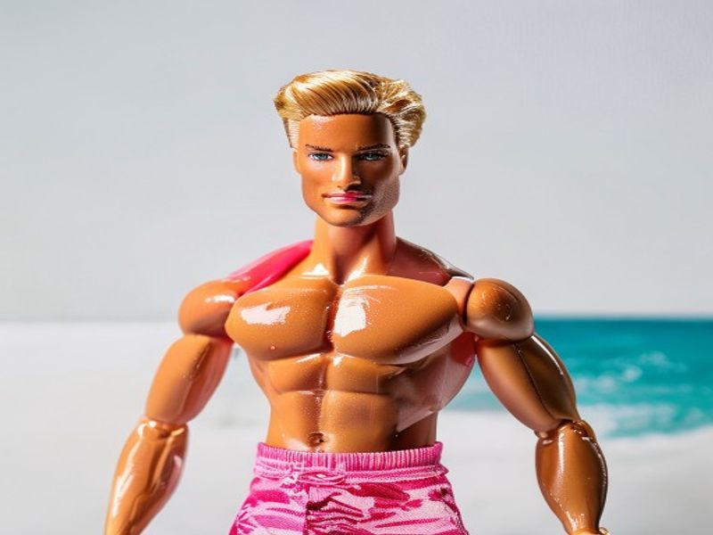Barbie Ken Día en la Playa Muñeco de Juguete