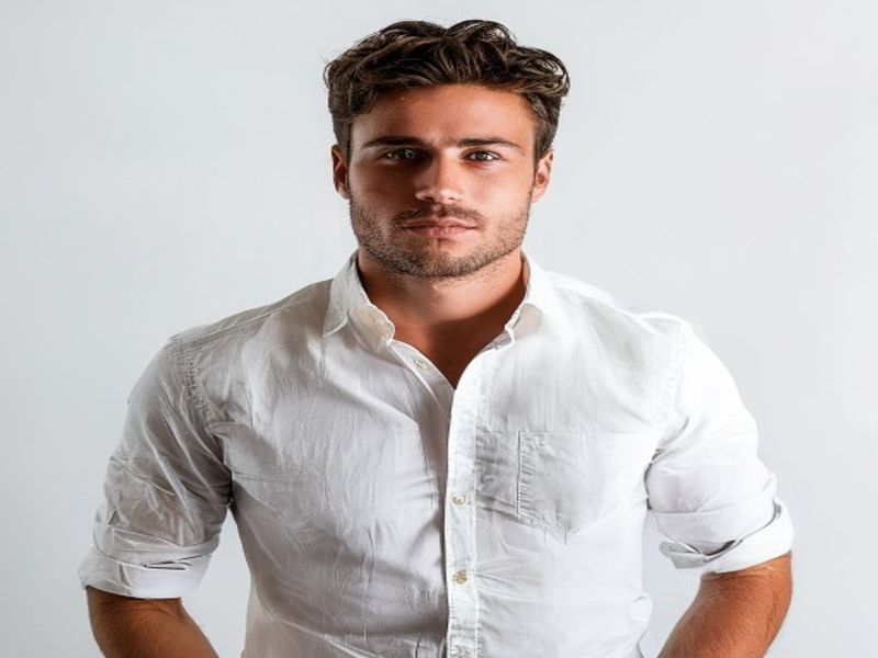 Camisas informales de algodón para hombre