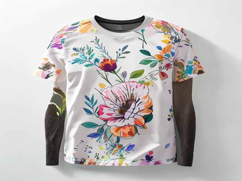 Camiseta Floral Abstracta Metaverso