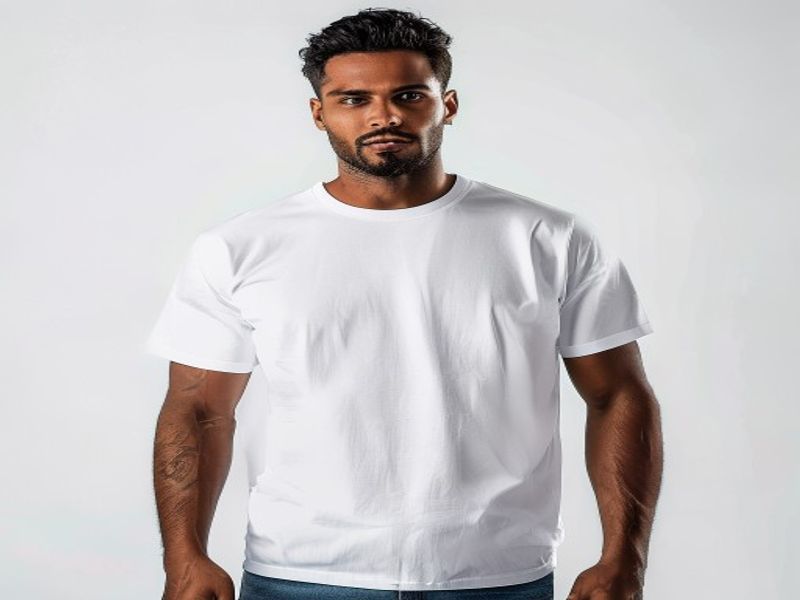 Camiseta de manga larga para hombre 100% algodón