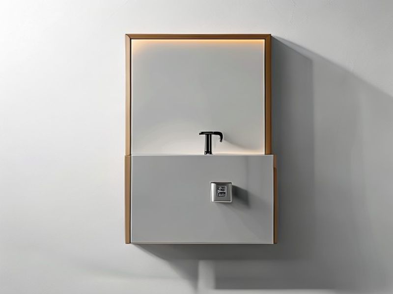 Choezon Mueble de Baño Colgante 2 Puertas con Toallero